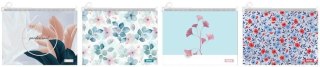 Teczka plastikowa na suwak flower A4 mix Beniamin