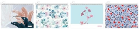 Teczka plastikowa na suwak flower A4 mix Beniamin