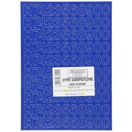 Cyfry samoprzylepne niebieskie Farro