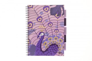 Kołozeszyt (kołonotatnik) B5 PROJECT BOOK JUNGLA fioletowy 100k. 80g krata Strigo (PADS037)