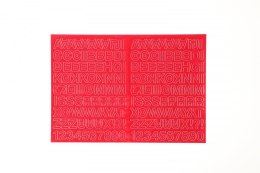 Litery samoprzylepne czerwony Farro