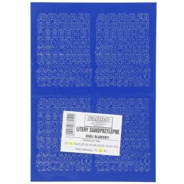 Litery samoprzylepne niebieski Farro