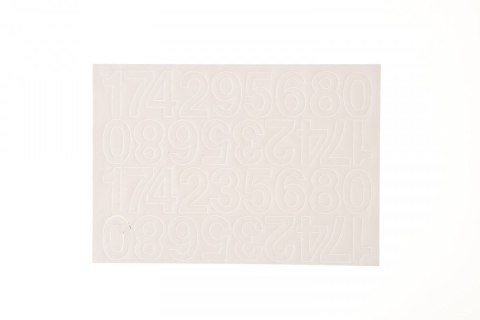 Cyfry samoprzylepne białe Farro