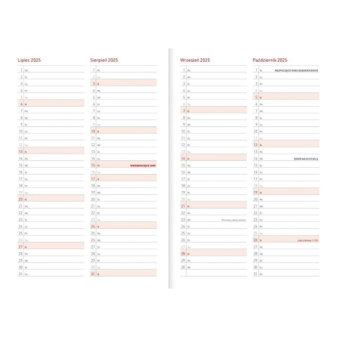 Kalendarz nauczyciela książkowy (terminarz) Vivella seledyn A5 Wydawnictwo Wokół Nas (A5TA071B)