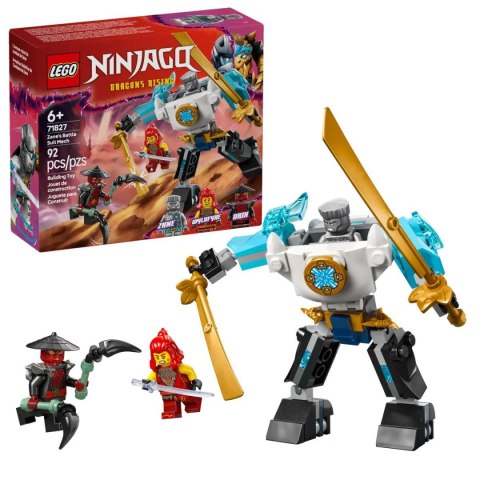 Klocki konstrukcyjne Ninjago Mech w zbroi bojowej Zane'a Lego (71827)