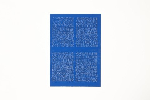 Litery samoprzylepne niebieski Farro