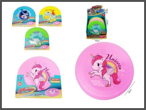 Dysk latający miękki z nadrukiem 18cm 4-kolory Hipo (H14039)