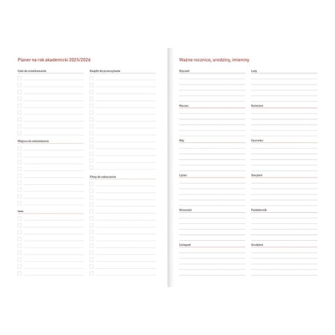 Kalendarz nauczyciela książkowy (terminarz) Vivella czarny A5 Wydawnictwo Wokół Nas (A5TA071B)