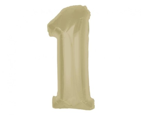 Balon foliowy Smart cyfra 1, matowa latte, 92 cm Godan (CH-S9L1)