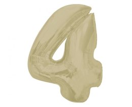 Balon foliowy Smart cyfra 4, matowa latte, 92 cm Godan (CH-S9L4)