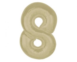 Balon foliowy Smart cyfra 8, matowa latte, 92 cm Godan (CH-S9L8)