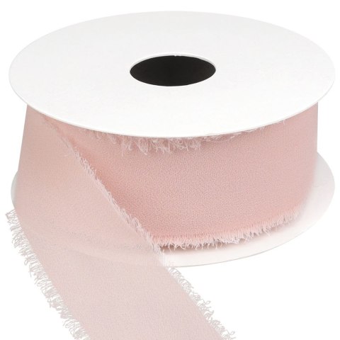 Wstążka Craft-Fun Series szyfonowa strzępiona 40x10 [mm x m] różowy jasny Titanum (WJ40-10-081J)