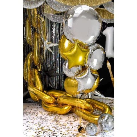 Balon foliowy okrągły Pastylka złota 24cal Partydeco (FB177-019)