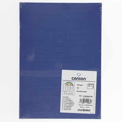 Brystol A4 granatowa 185g 50k Canson (200040169)