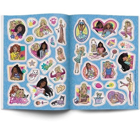 Książeczka edukacyjna Barbie™. 100 Brokatowych Naklejek Ameet (NB 1101)