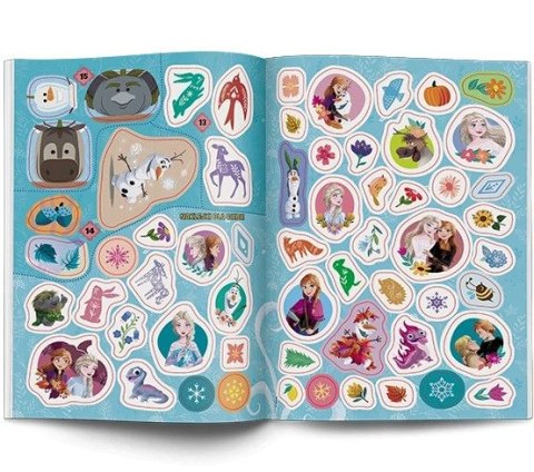 Książeczka edukacyjna Kraina Lodu. 100 Brokatowych Naklejek Ameet (NB 9109)