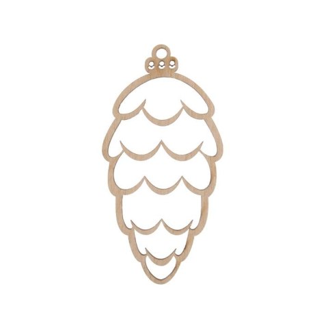 Bombki SZYSZKA 3 3szt drewniana Sadpex (DCH33N)