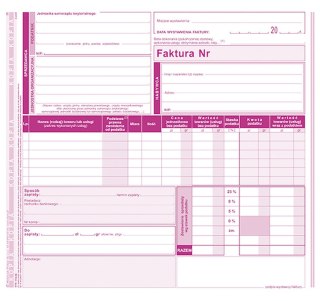 Druk offsetowy 2/3 A4 faktura 81k. Michalczyk i Prokop (118-2E)