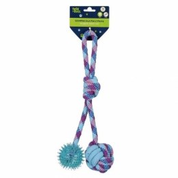 Gadżet Zabawka dla psa Szarpak 34 cm z piłką 2 stronny niebieski Trik Roll (560703)