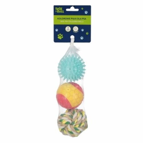Gadżet piłki dla psa 3szt., 7cm Trik Roll (560666)