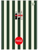 Kołozeszyt (kołonotatnik) COCA COLA SOFT TOUCH A5 100k. 70g krata Interdruk