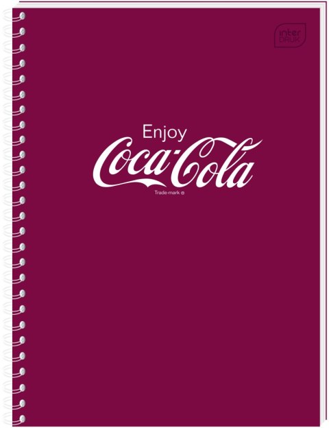 Kołozeszyt (kołonotatnik) COCA COLA SOFT TOUCH A6 80k. 70g krata Interdruk