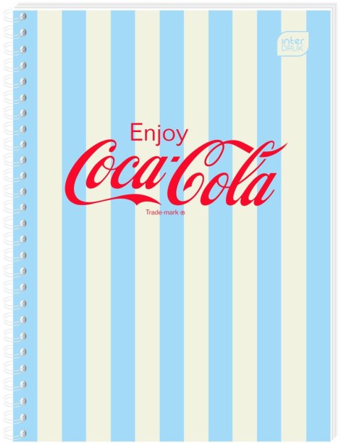 Kołozeszyt (kołonotatnik) COCA COLA SOFT TOUCH A6 80k. 70g krata Interdruk