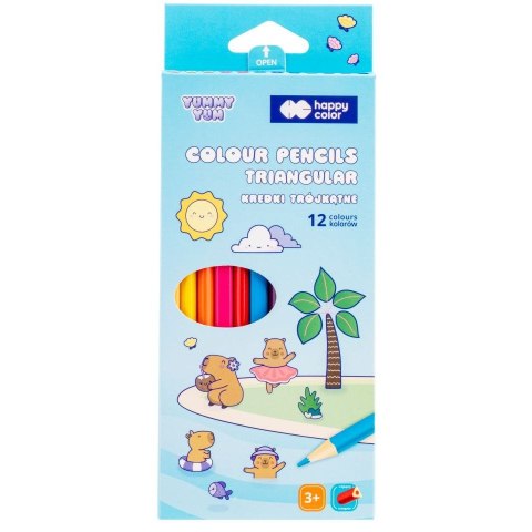 Kredki ołówkowe 12 kol. Happy Color (HA 2313 13YU K12)