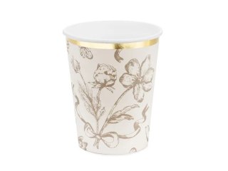 Kubek jednorazowy Kwiaty papier 220ml Partydeco (KPP100-EU1)