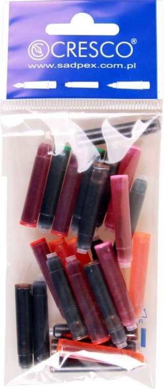 Naboje krótkie do piór 25 szt mix Cresco (080016)