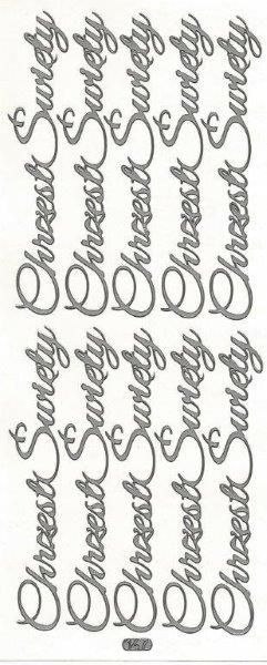 Naklejka (nalepka) Chrzest Święty srebrne Farro (147)