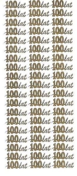 Naklejka (nalepka) Sto lat złote Farro (096)