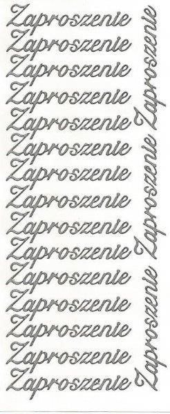 Naklejka (nalepka) Zaproszenie srebrne Farro (101)