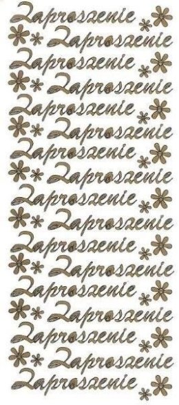 Naklejka (nalepka) Zaproszenie złote Farro (010)