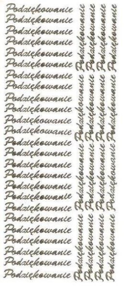 Naklejka (nalepka) podziękowanie złote Farro (084)