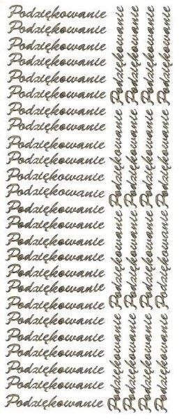 Naklejka (nalepka) podziękowanie złote Farro (084)