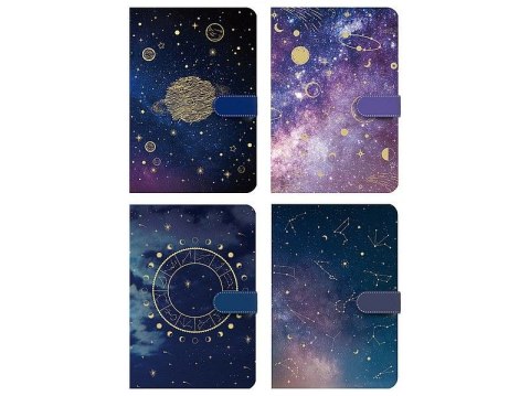 Notes (notatnik) w okładce z motywem kosmosu, zapinany na nit A5 [mm:] 190x130 Adar (542396)