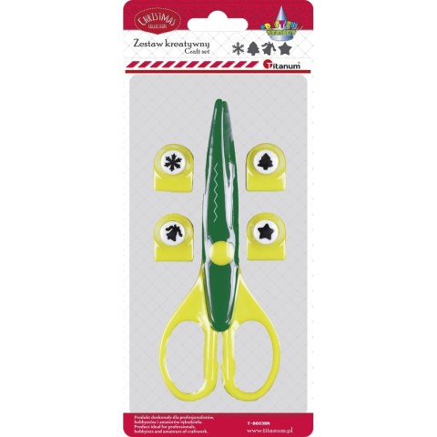 Nożyczki Craft-Fun Series Boże Narodzenie nożyczki i dziurkacze kreatywne 16,5cm Titanum (340302)