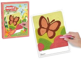 Zestaw kreatywny dla dzieci obrazek do wypełniania włóczką, na rzep, 6 kolorów włóczki, dłuto Adar (623248)