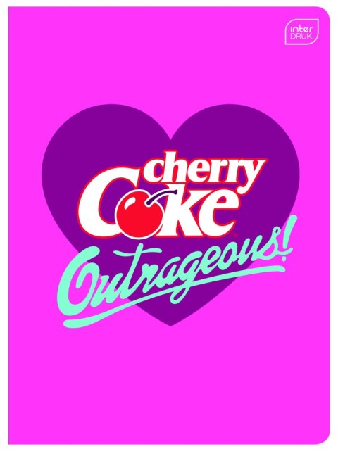 Zeszyt COCA COLA MAT+UV A5 32k. 70g krata Interdruk