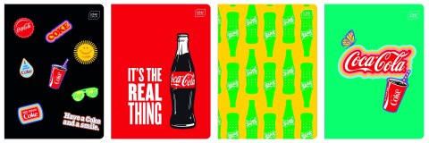 Zeszyt COCA COLA MAT+UV A5 32k. 70g trzy linie Interdruk