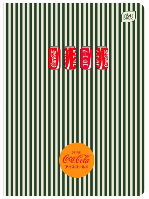 Zeszyt A5 SOFT TOUCH COCA COLA 80k. 70g krata Interdruk