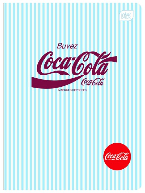 Zeszyt A5 SOFT TOUCH COCA COLA 80k. 70g krata Interdruk