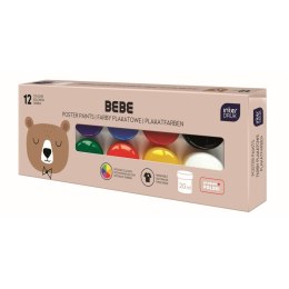 Farby plakatowe BEBE FRIENDS kolor: mix 20ml 12 kolor. Interdruk