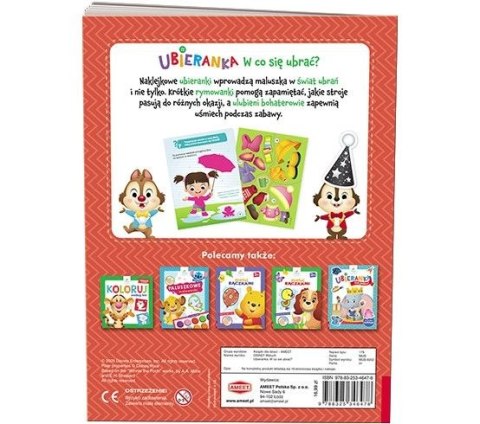 Książeczka edukacyjna Disney Maluch. Ubieranka. W co się ubrać? Ameet (MUB 9202)