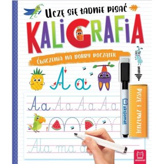 Książka dla dzieci Kaligrafia. Uczę się ładnie pisać. Piszę i zmazuję. Aksjomat