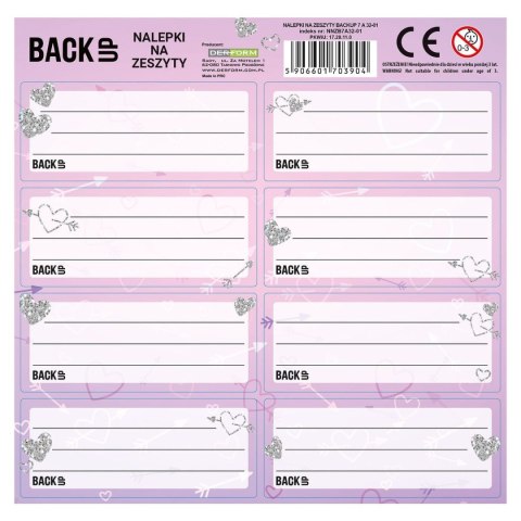 Naklejka na zeszyt Backup 7 Derform (NNZB7A32)