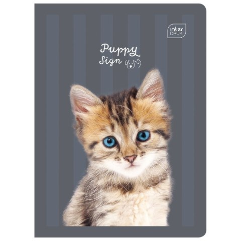 Zeszyt PUPPY SIGN A5 32k. 70g linia kolor Interdruk
