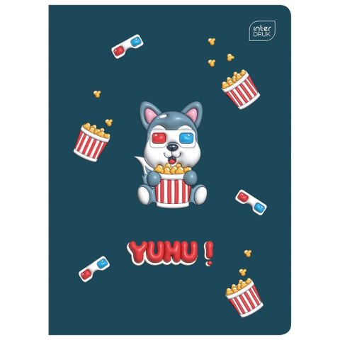 Zeszyt YUHU A5 16k. 70g linia kolor Interdruk