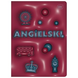 Zeszyt tematyczny A5 HYBRID J.ANGIELSKI 60k. 70g krata Interdruk (+pigułka wiedzy)